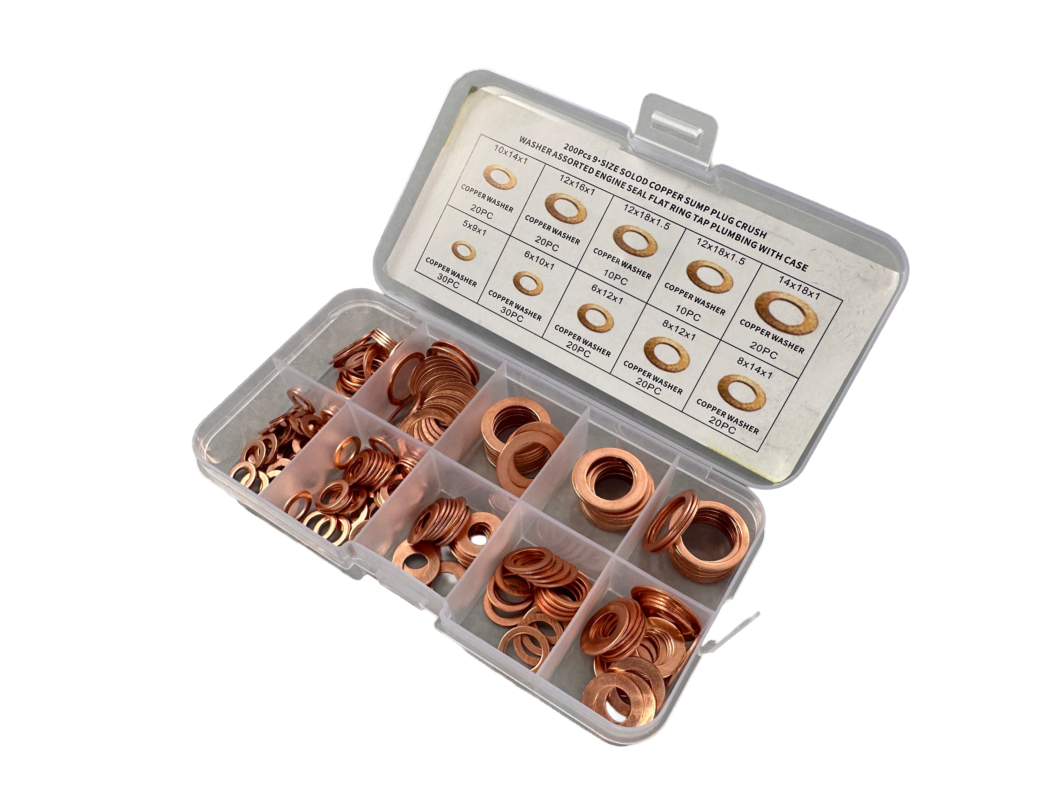 Комплект медни шайби 200 бр. GEBO TOOLS