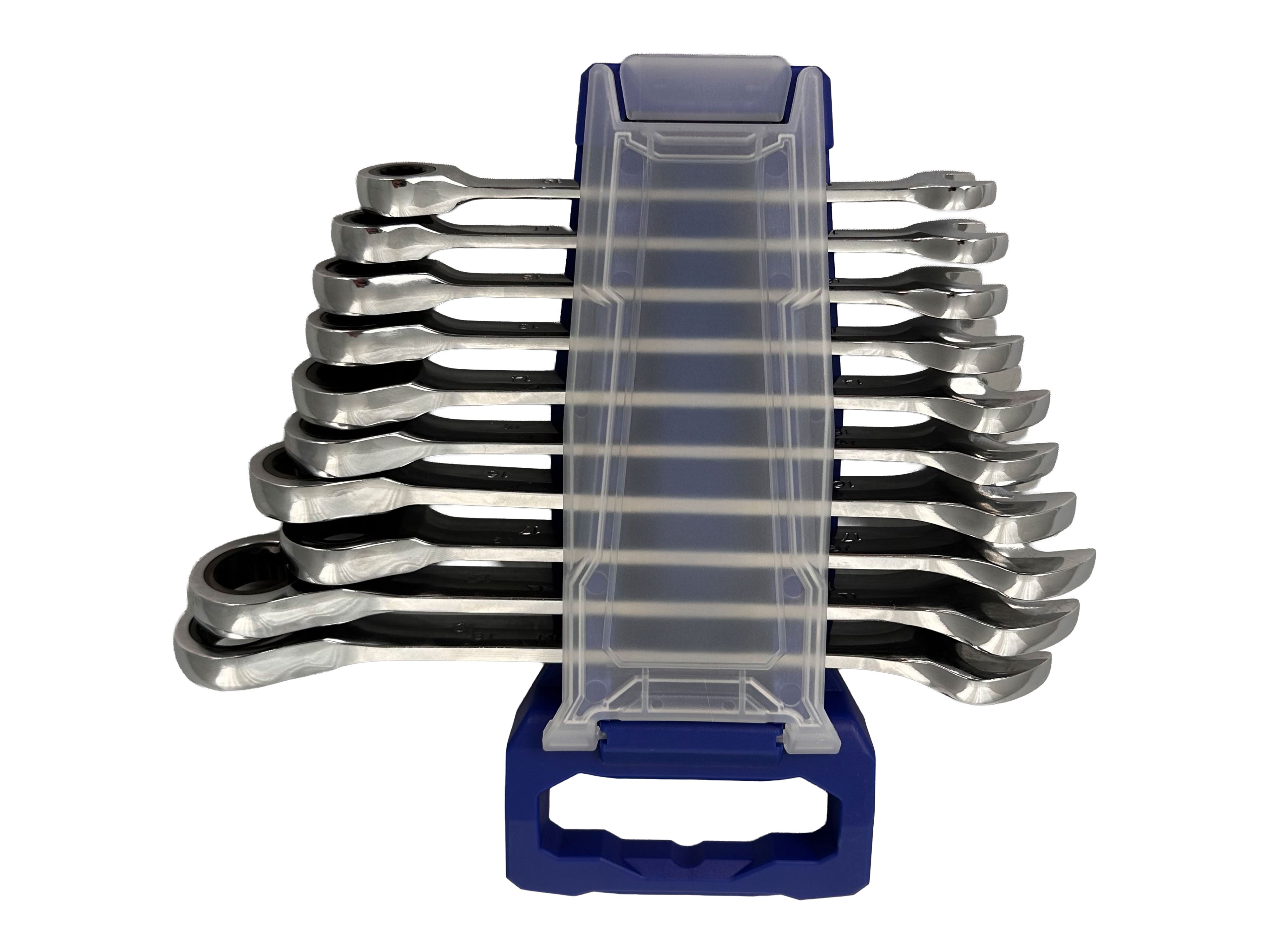 Комплект 10 комбинирани ключа с тресчотка 10-19 мм - GEBO TOOLS