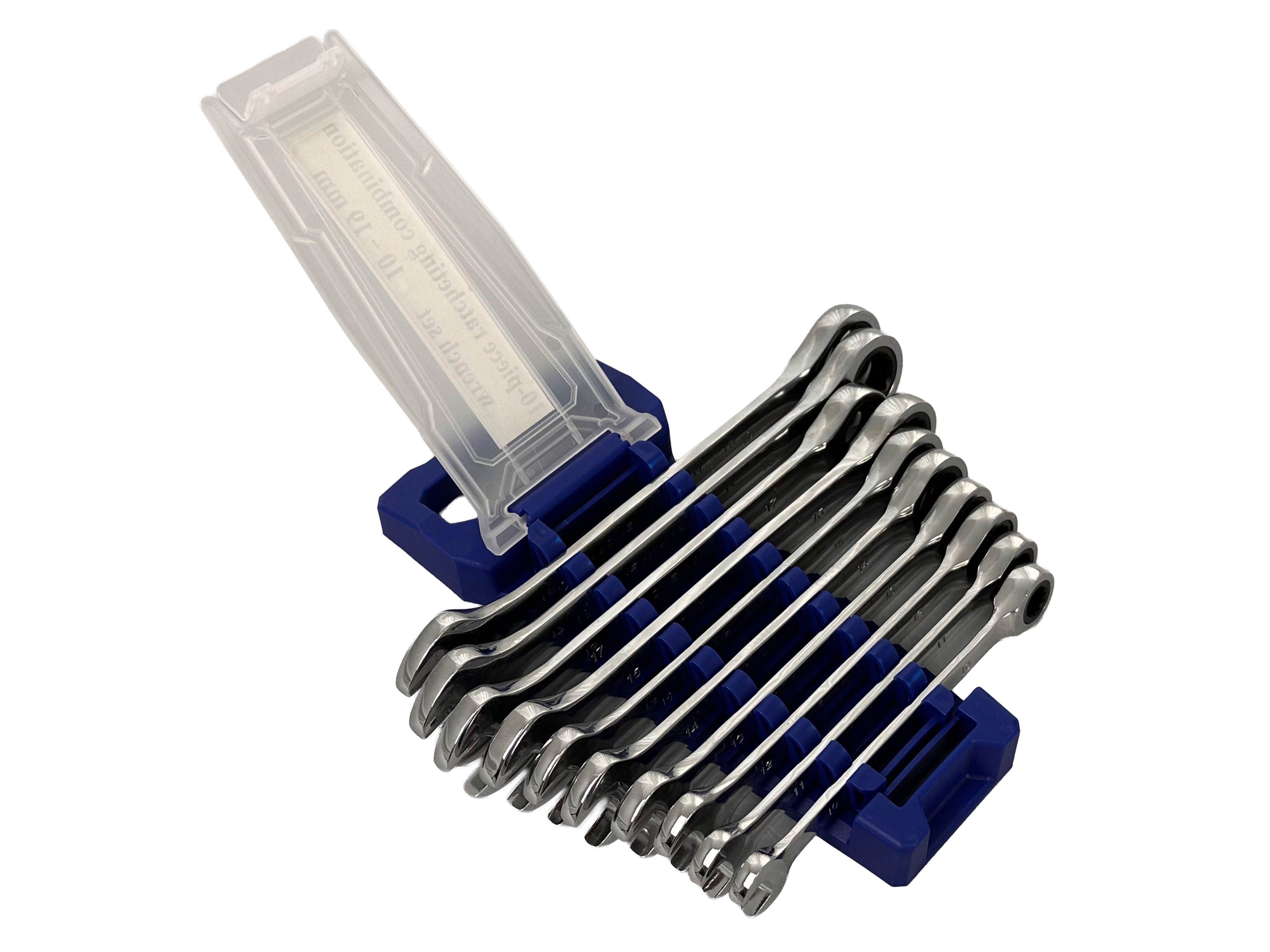 Комплект 10 комбинирани ключа с тресчотка 10-19 мм - GEBO TOOLS