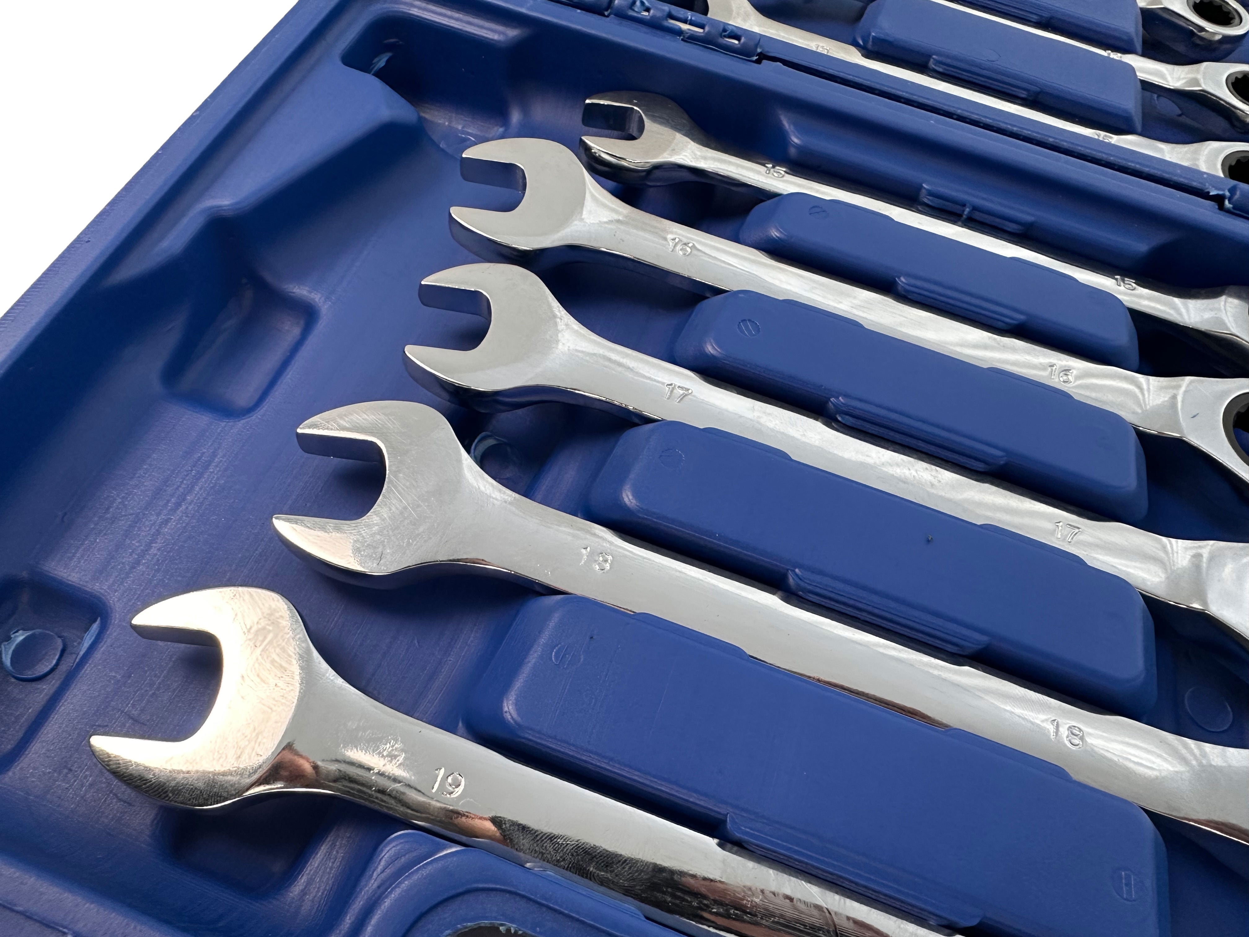 Комплект комбинирани ключове с тресчотка 8-19 мм, 12 бр. GEBO TOOLS