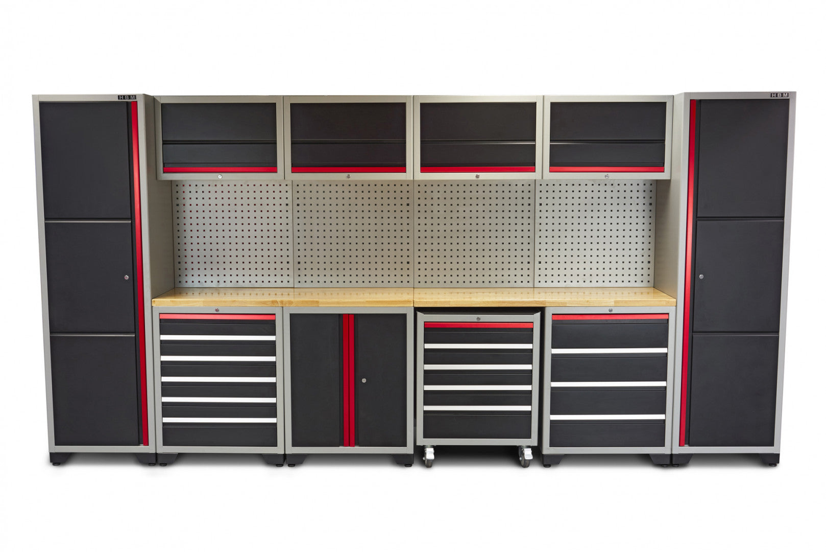 Професионален модулен шкаф за инструменти 16 бр. 405 х 51 х 204 см