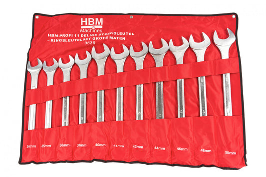 Комплект комбинирани ключове, 34-50 мм