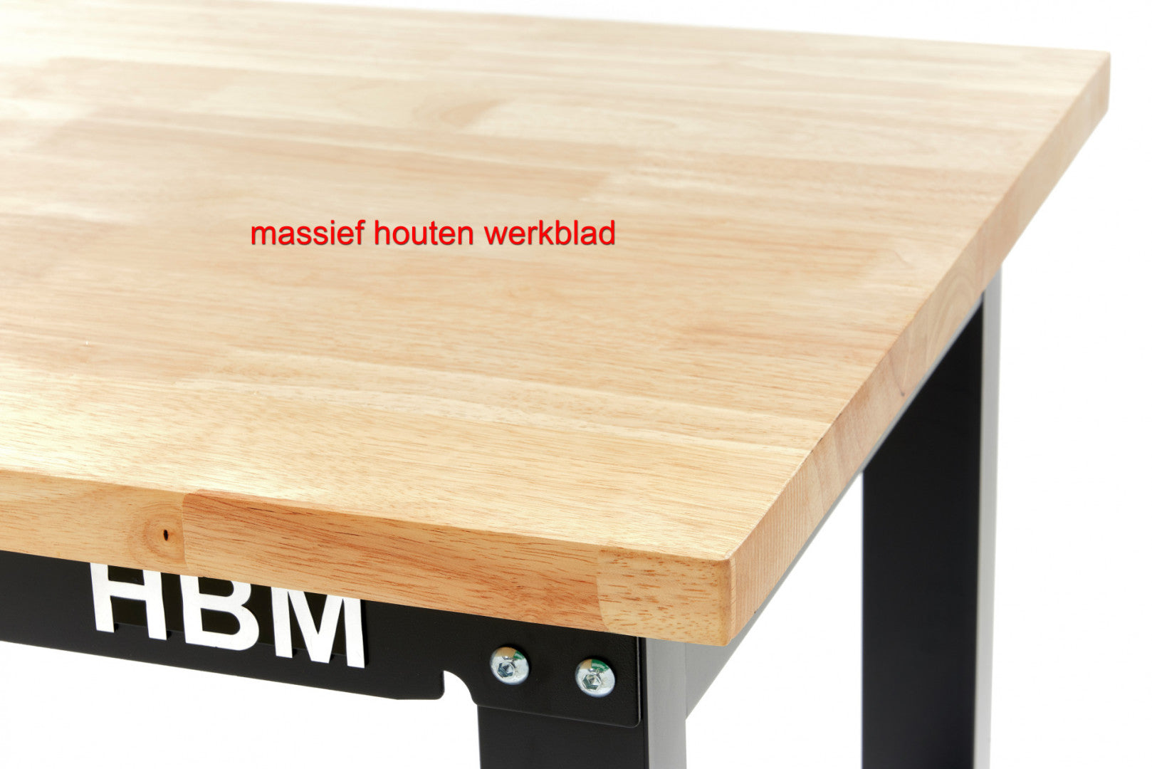 Регулируема работна маса с масичен дървен плот 182 см HBM