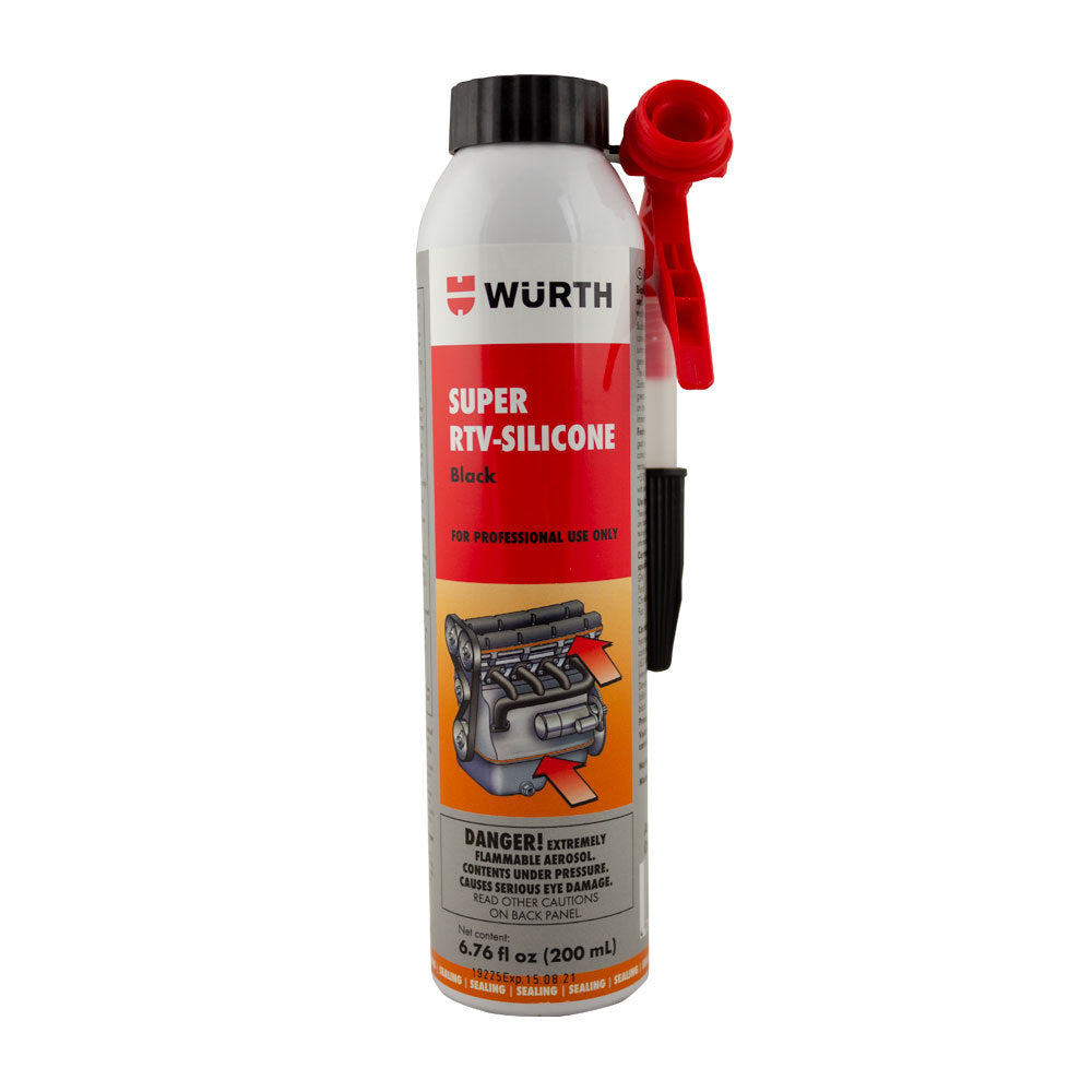 Силиконово черно уплътнение SUPER RTV 200ML WURTH