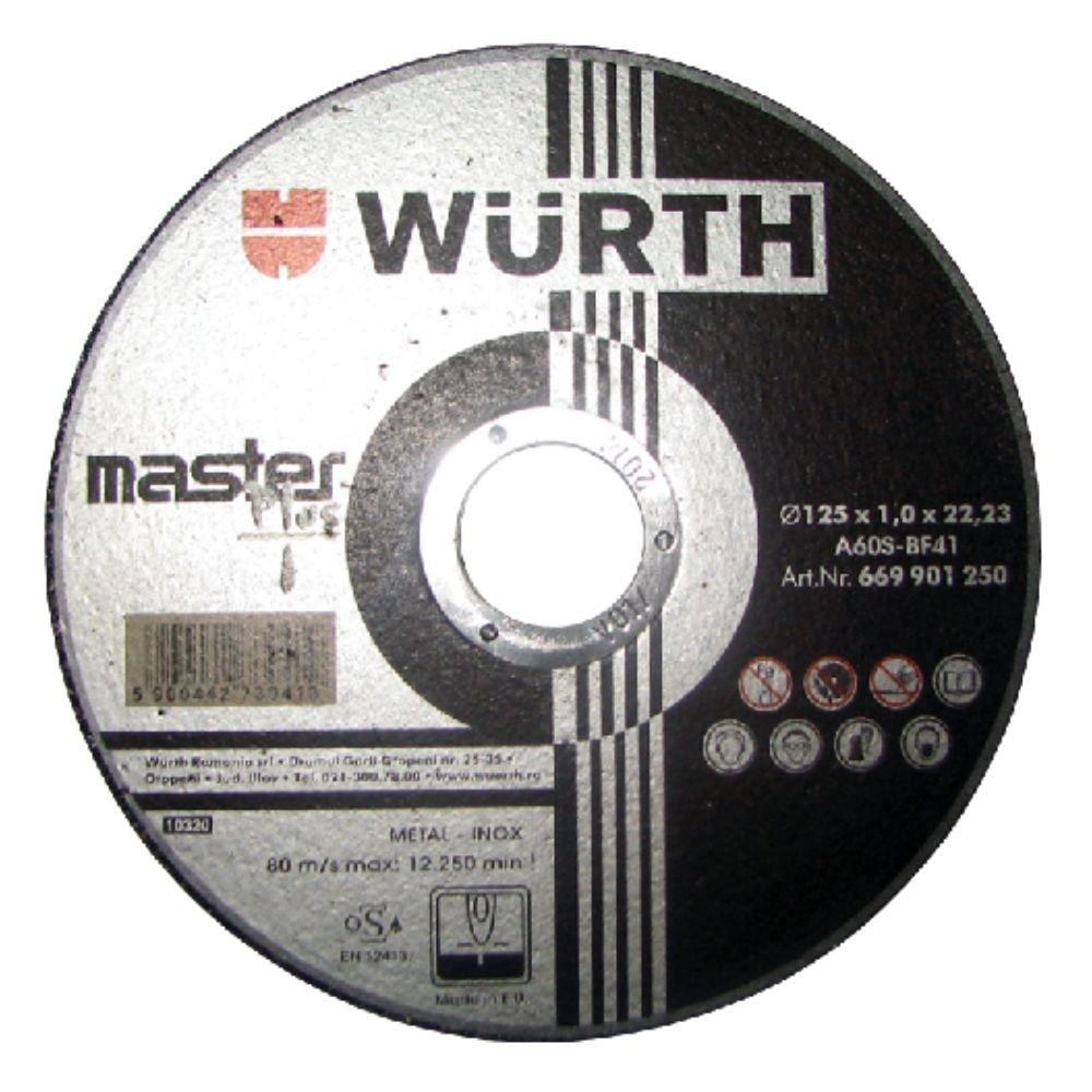 Диск за рязане MASTER D125х1.0 WURTH