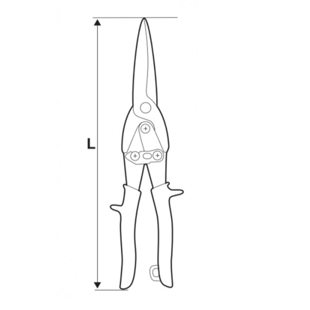 Права ножица за рязане на ламарина 250мм TOPMASTER