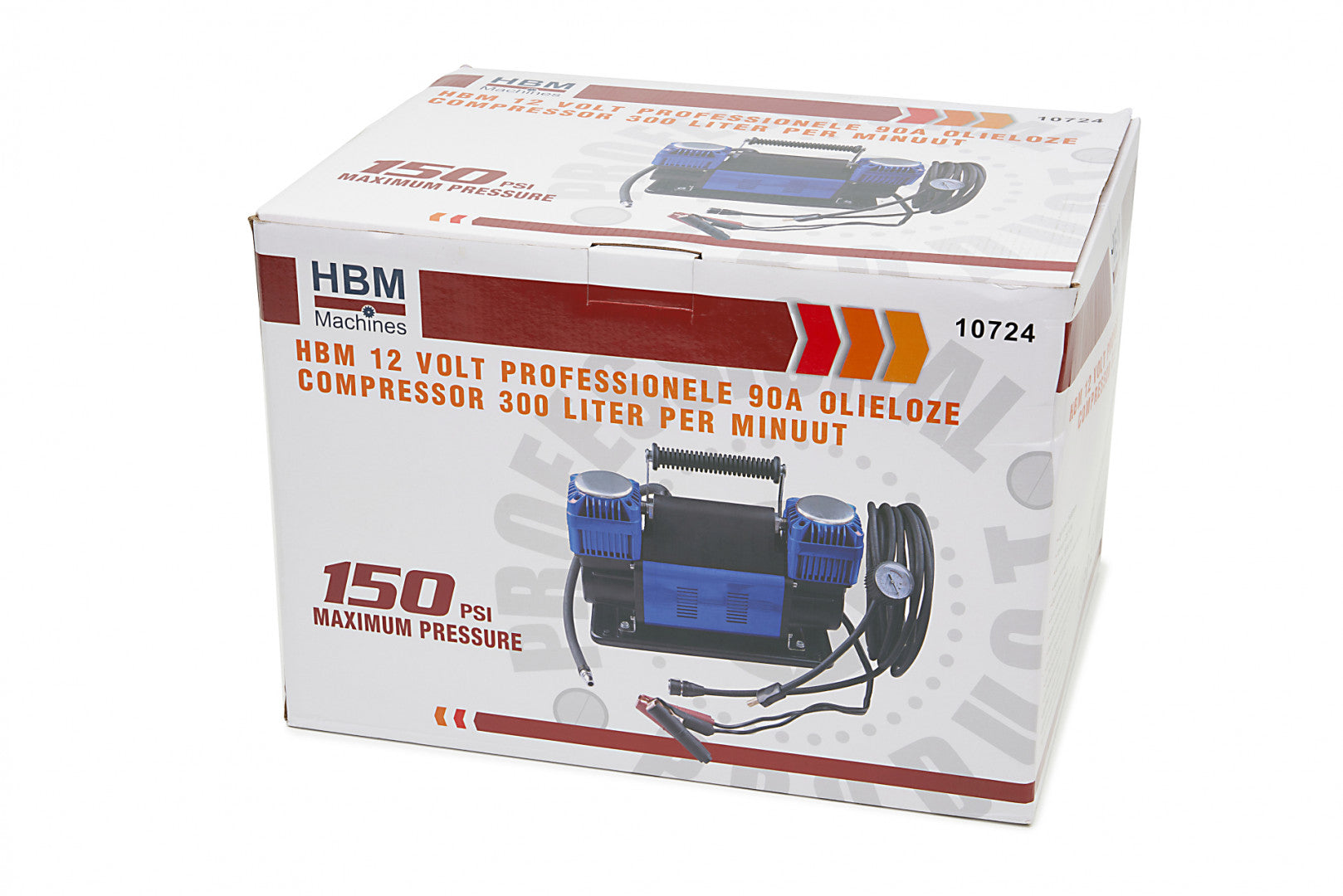 Автомобилен преносим компресор без масло 90A 300 л/мин 12V HBM