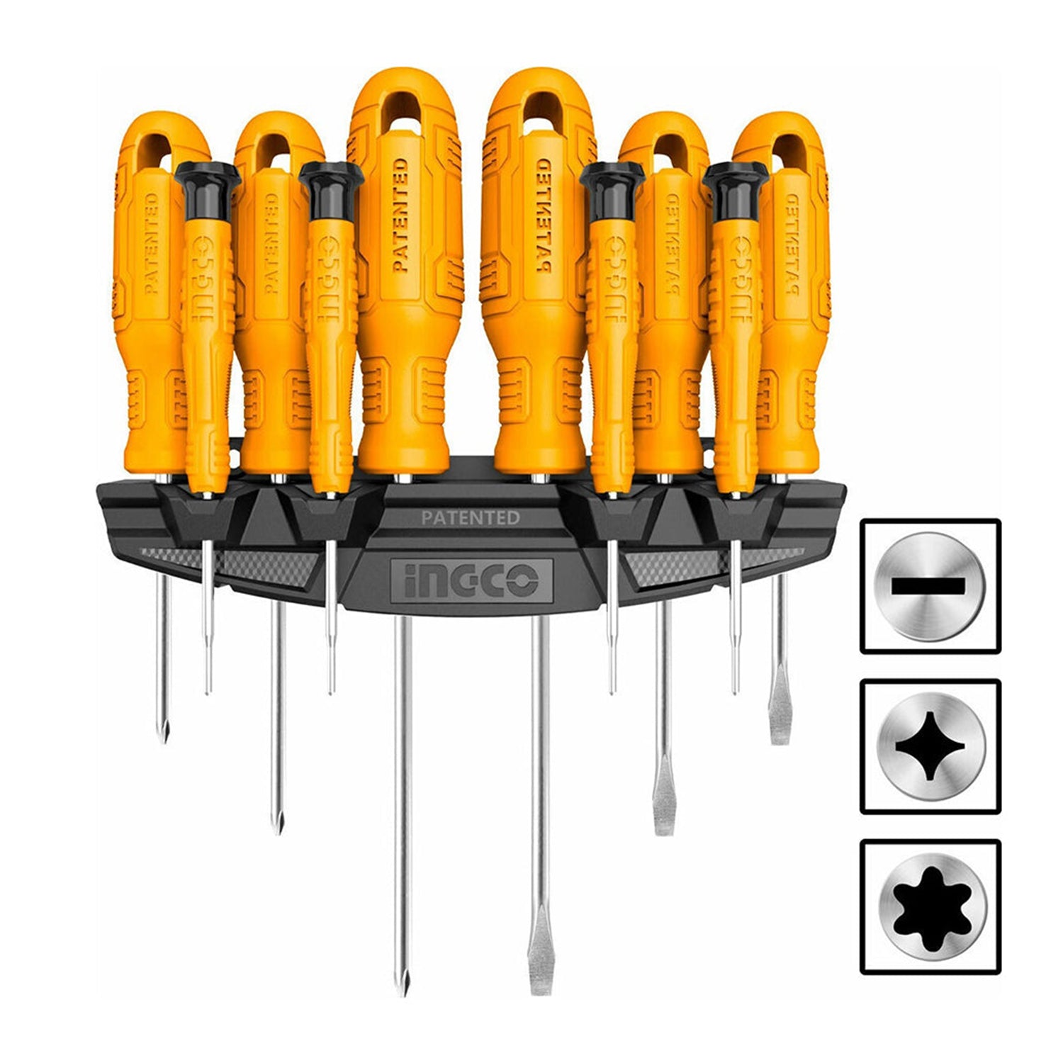 Комплект отвертки с поставка 10 части INGCO