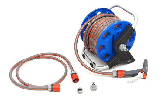 Макара с маркуч за вода за градина 15 м HBM