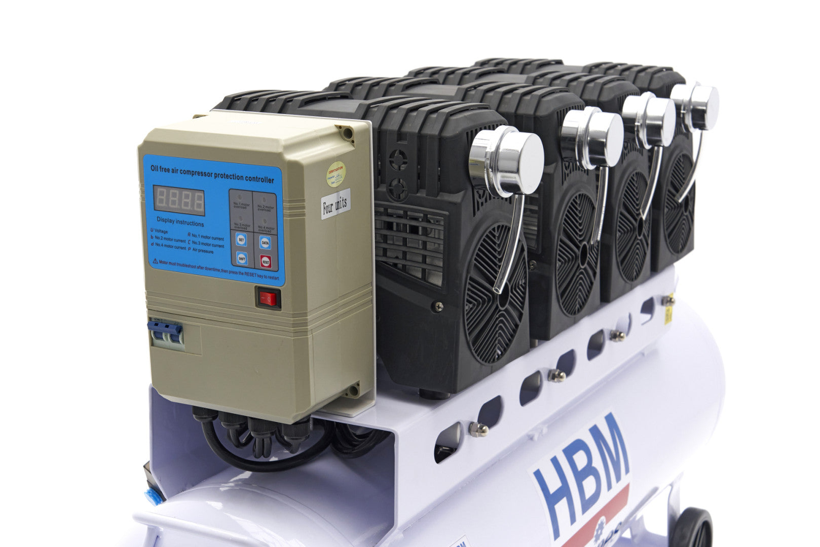 Безшумен компресор HBM без шум, без масло 120 л