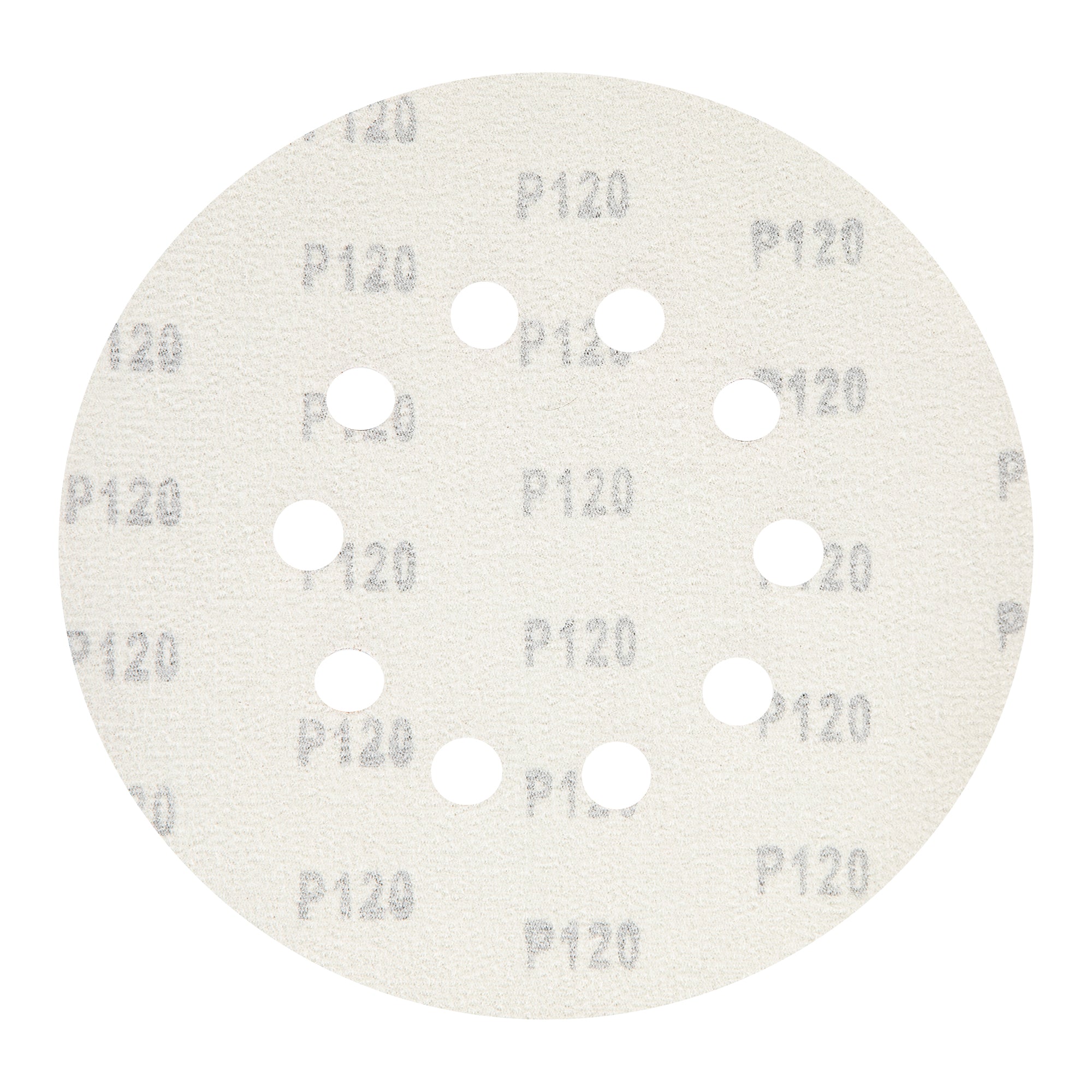 Комплект 100 бр. абразивна хартия, шкурка P120 10 дупки с диаметър 215MM