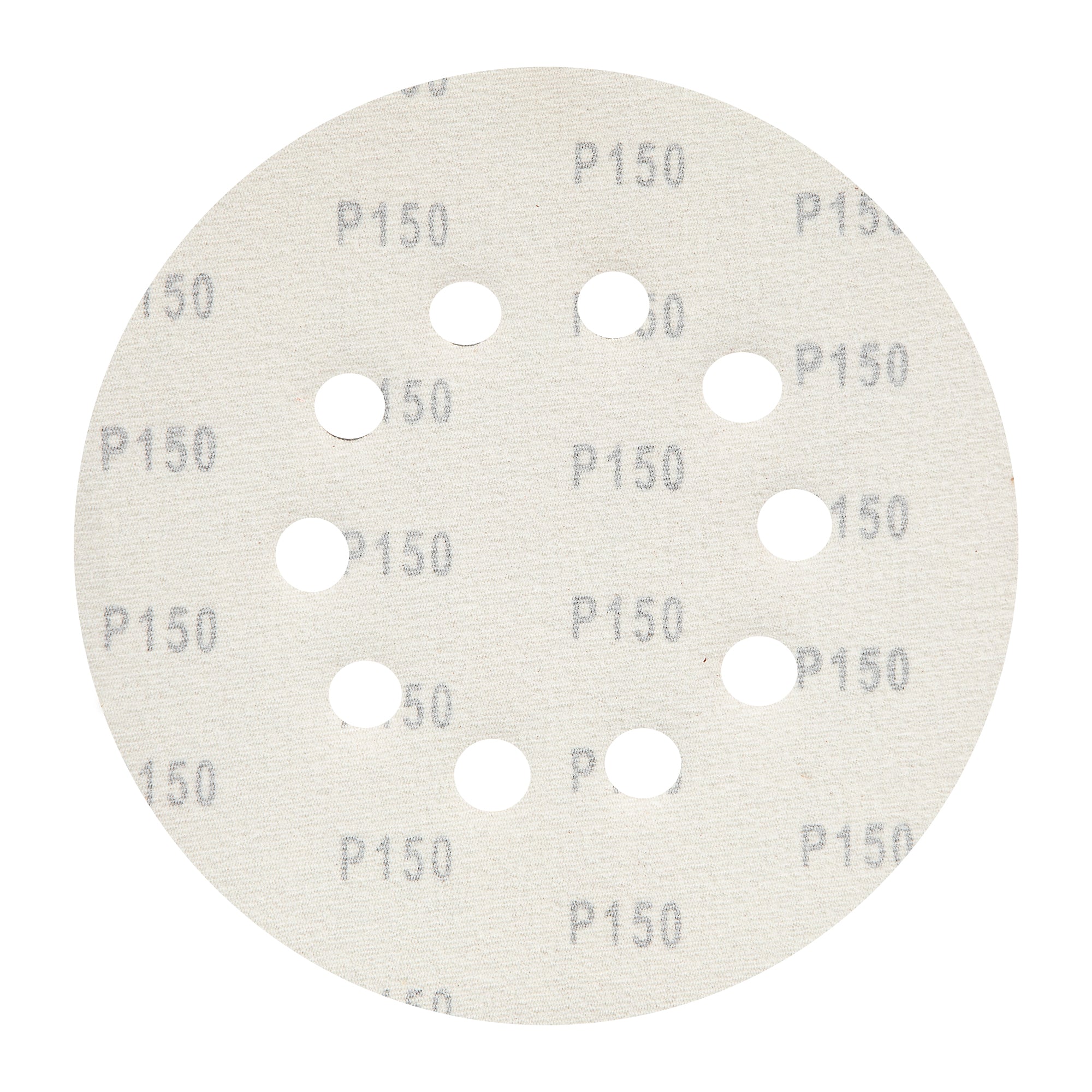 Комплект 100 бр. абразивна хартия, шкурка P150 10 дупки с диаметър 215MM