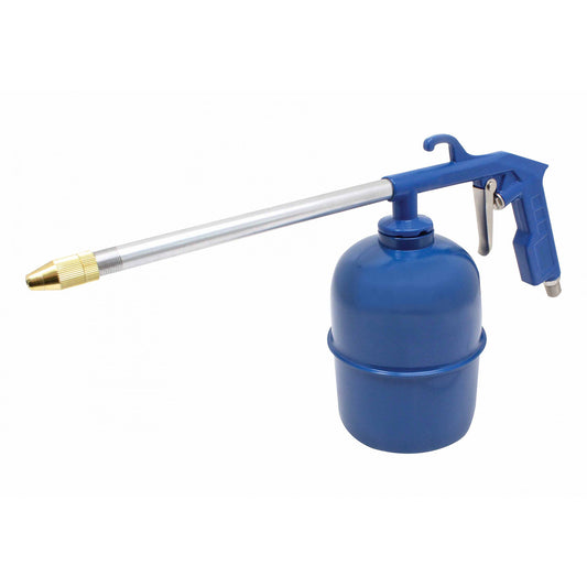 Пистолет за измиване и обезмасляване със сгъстен въздух на двигатели, метален резервоар 1 л, дълга дюза 230 мм, 3-5 бара