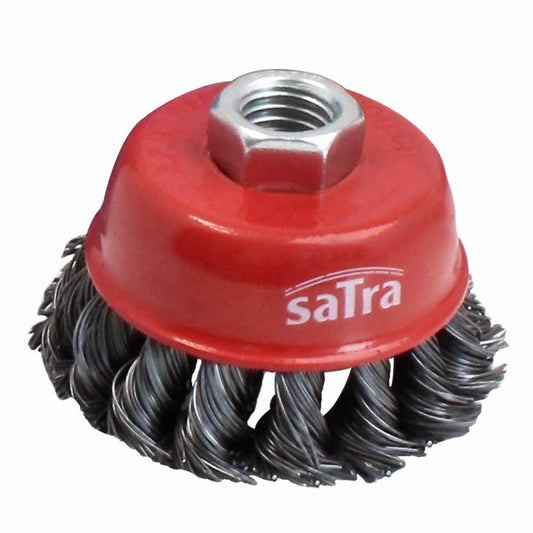 Спирална телена четка тип камбана 75 мм SATRA