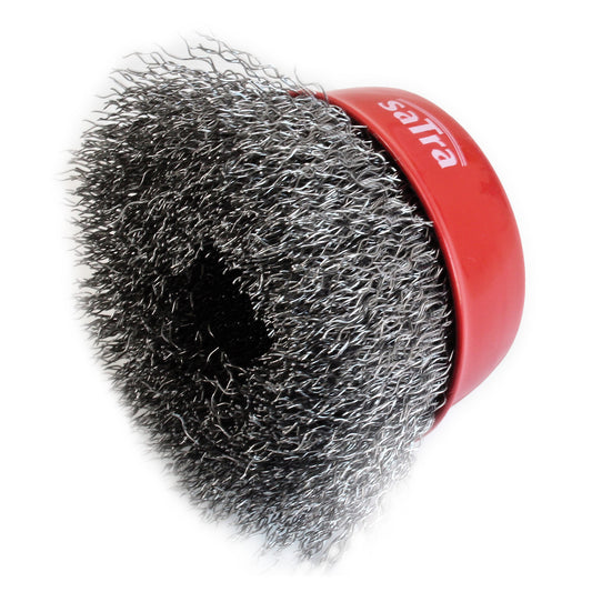 Въртяща се телена четка тип камбана 100 мм SATRA