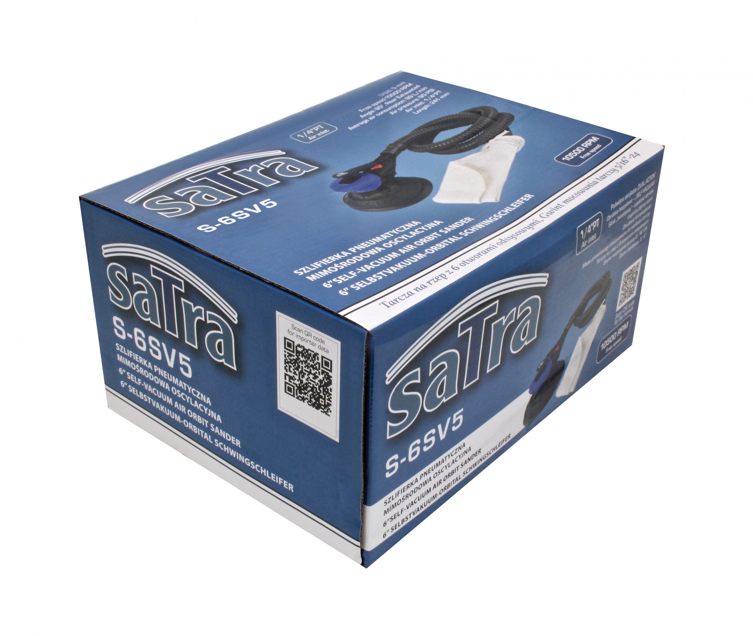 Пневматичен ексцентършлайф орбитален с торба за събиране 150 мм SATRA