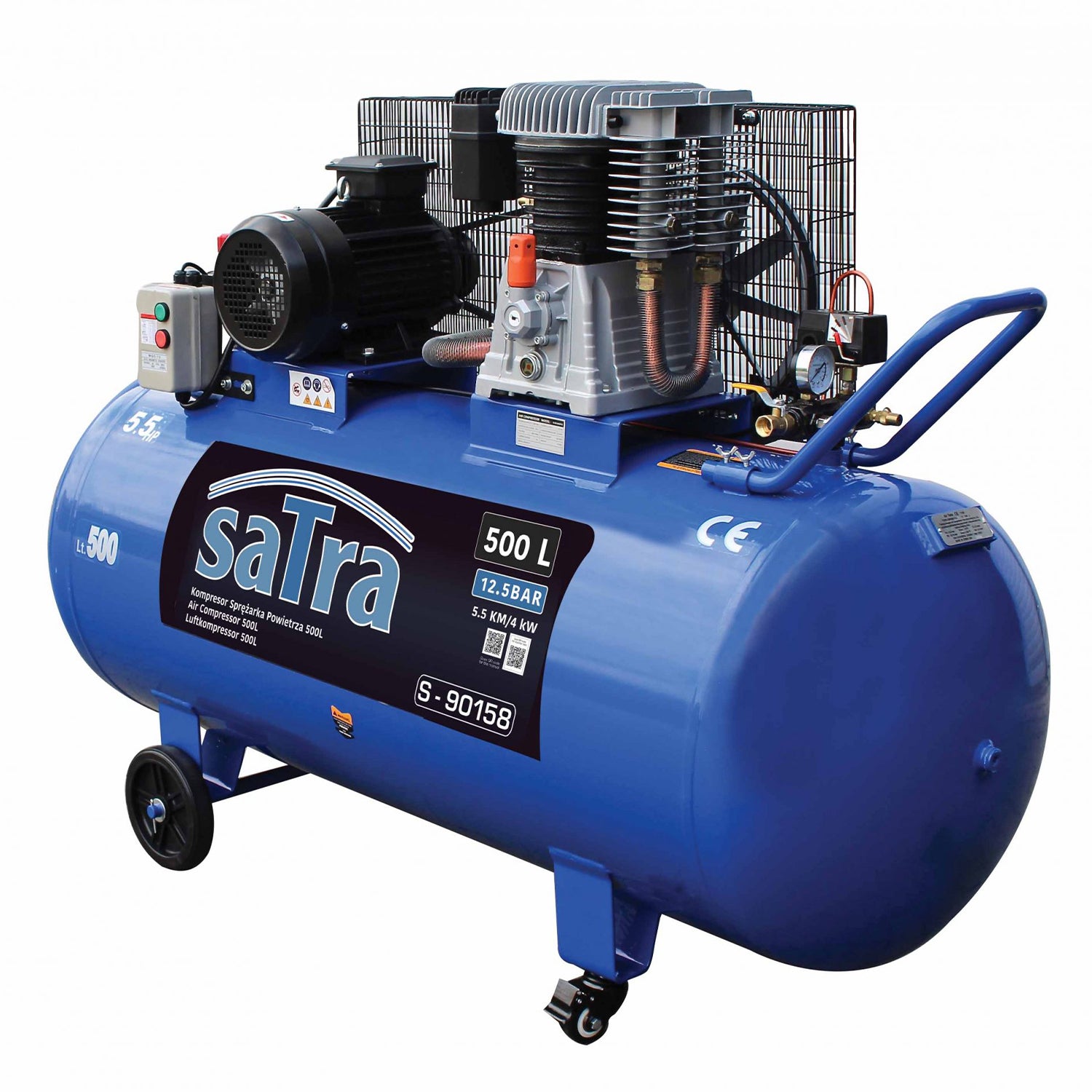 Въздушен компресор 500L 4KW 5.5CP 380V SATRA