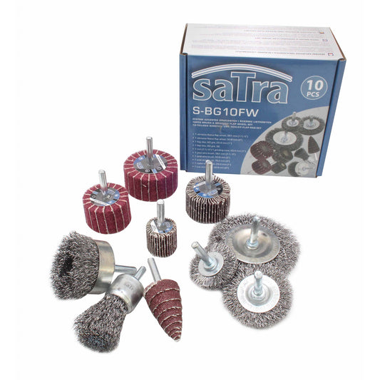 Комплект 10 телени четки и ламелен диск за полиране/почистване на метал и дърво
