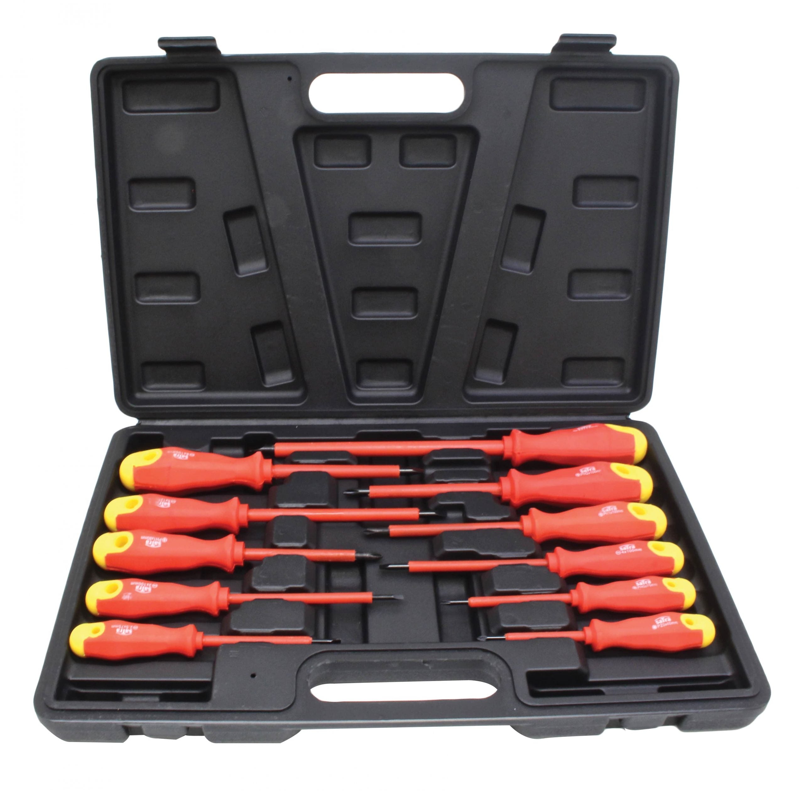 Комплект 11 изолиращи отвертки за електротехници, CR-V, с магнитен връх