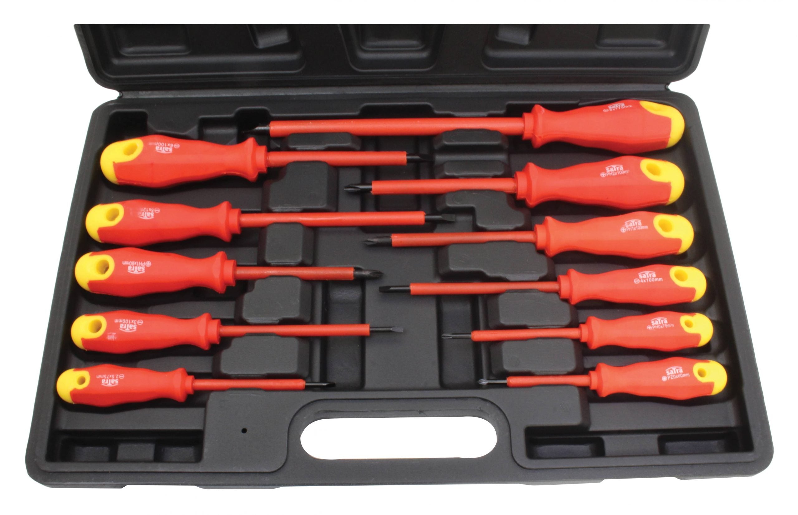 Комплект 11 изолиращи отвертки за електротехници, CR-V, с магнитен връх