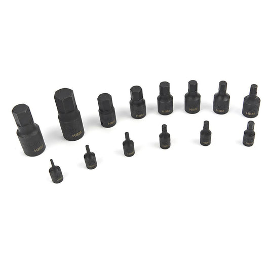 Комплект ударни битове имбус шестостен в инч 14 броя HBM