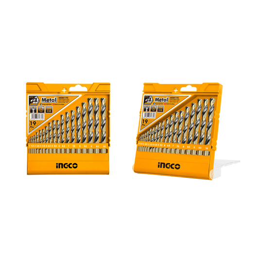 Комплект бургии HSS за метал 19 броя INGCO