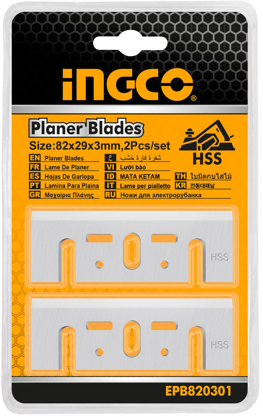 Комплект 2 ножа HSS за ренде 82х29х3 мм INGCO