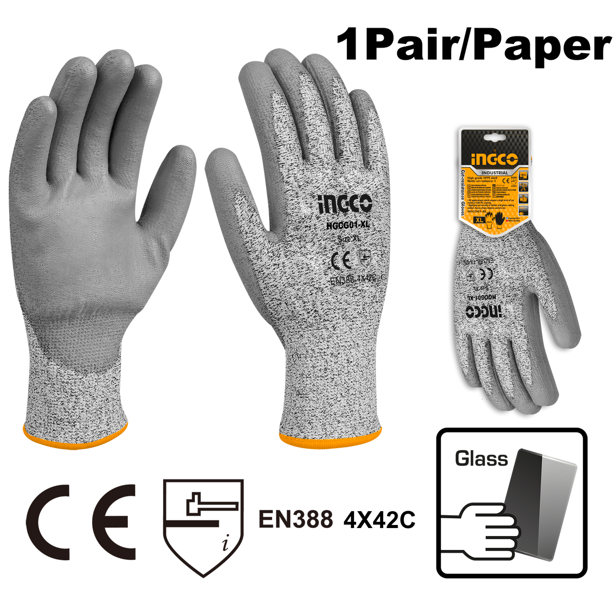Защитни ръкавици против порязване XL INGCO