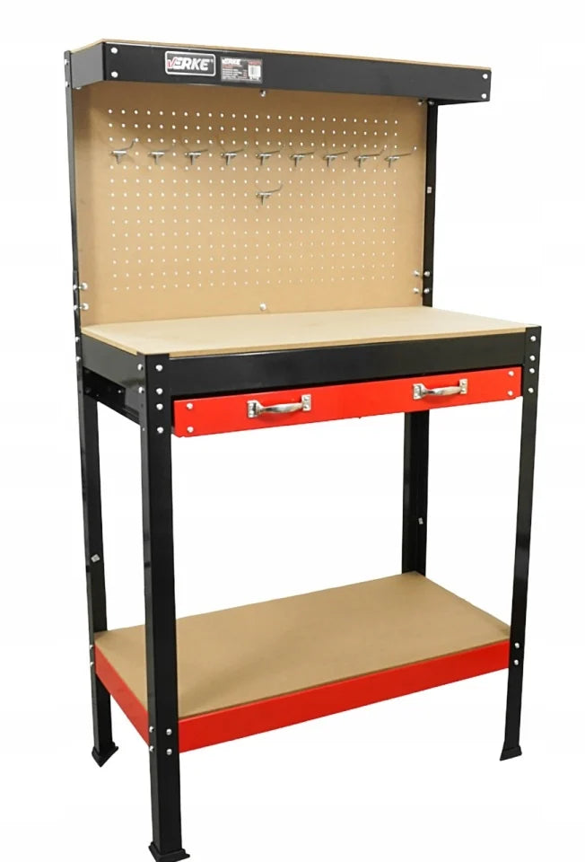 Работен плот с панел и чекмедже 80 x 40 x 140 см - VERKE