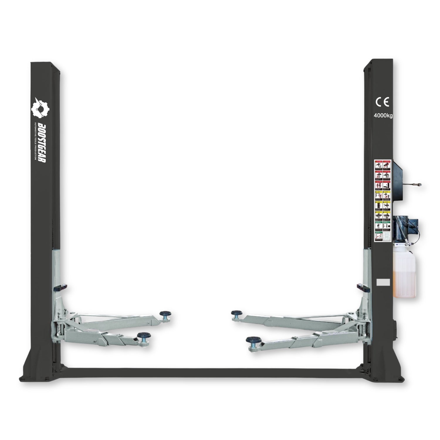Двуколонен подемник 4 т с ръчно електрохидравлично отблокиране 380V Boost Gear + безплатно масло