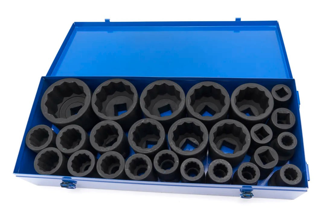 Комплект ударни вложки, дванадесетостенни звезди 1" 17-75 мм HBM