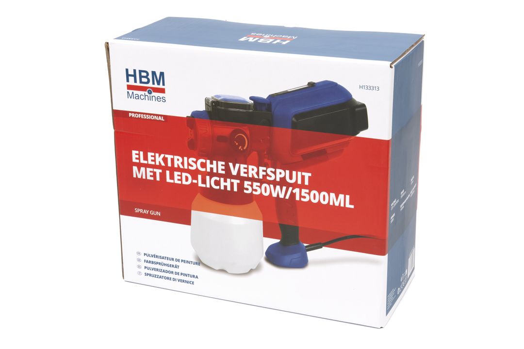 Електрически пистолет за боядисване 550W 1500ML, с LED светлина