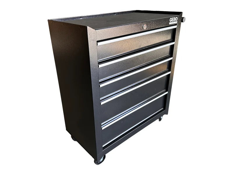 Шкаф за инструменти с 5 чекмеджета, черен GEBO TOOLS