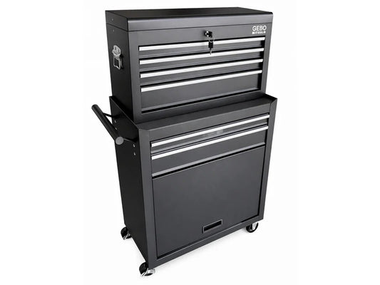 Метален шкаф за инструменти 2 части 6 чекмеджета GEBO TOOLS