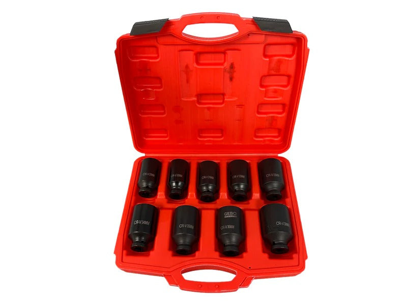 Комплект ударни вложки 1/2" за планетарни, 9 броя, 29-38 мм GEBO TOOLS