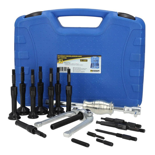 Комплект преса екстрактор на втулки и вътрешни лагери с плъзгащ се чук 8–58 мм, 16 части, RESSER