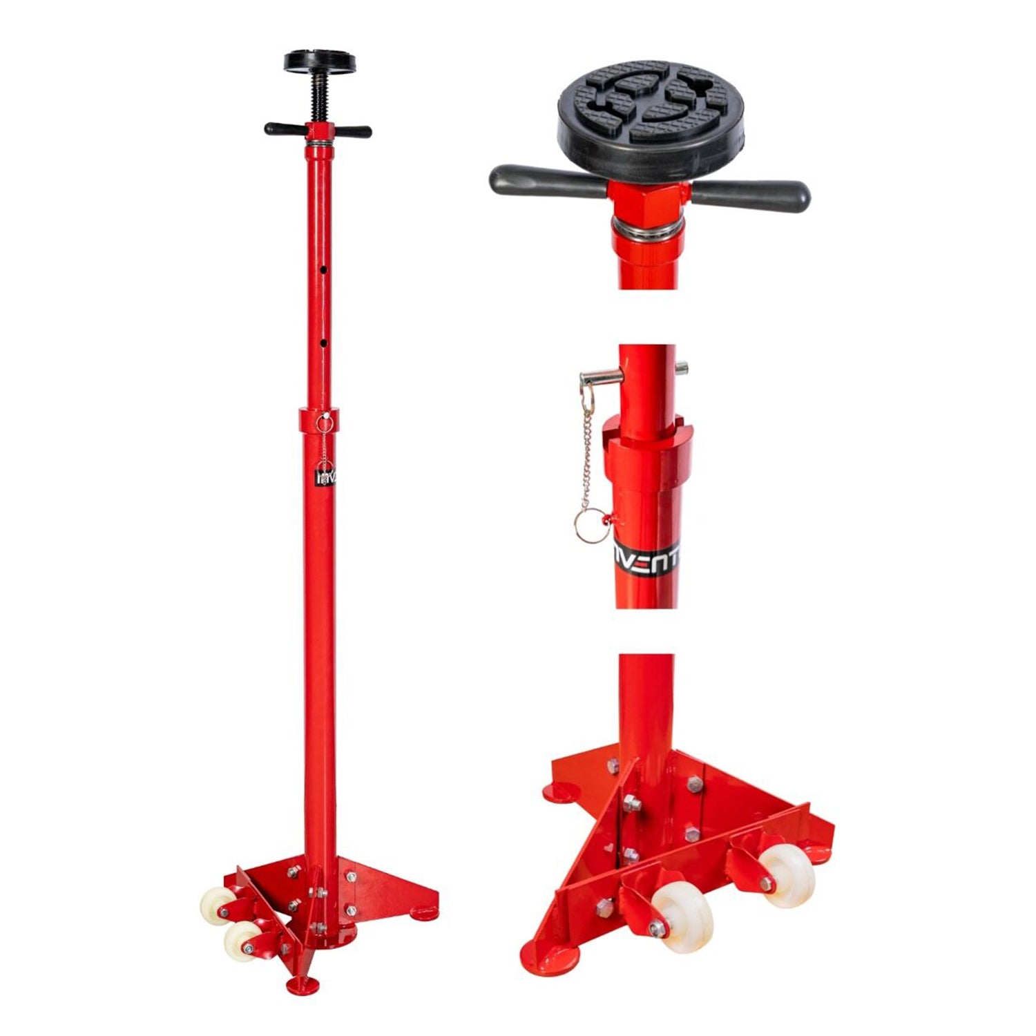 Висока регулируема подпорна стойка 750 кг с колелца