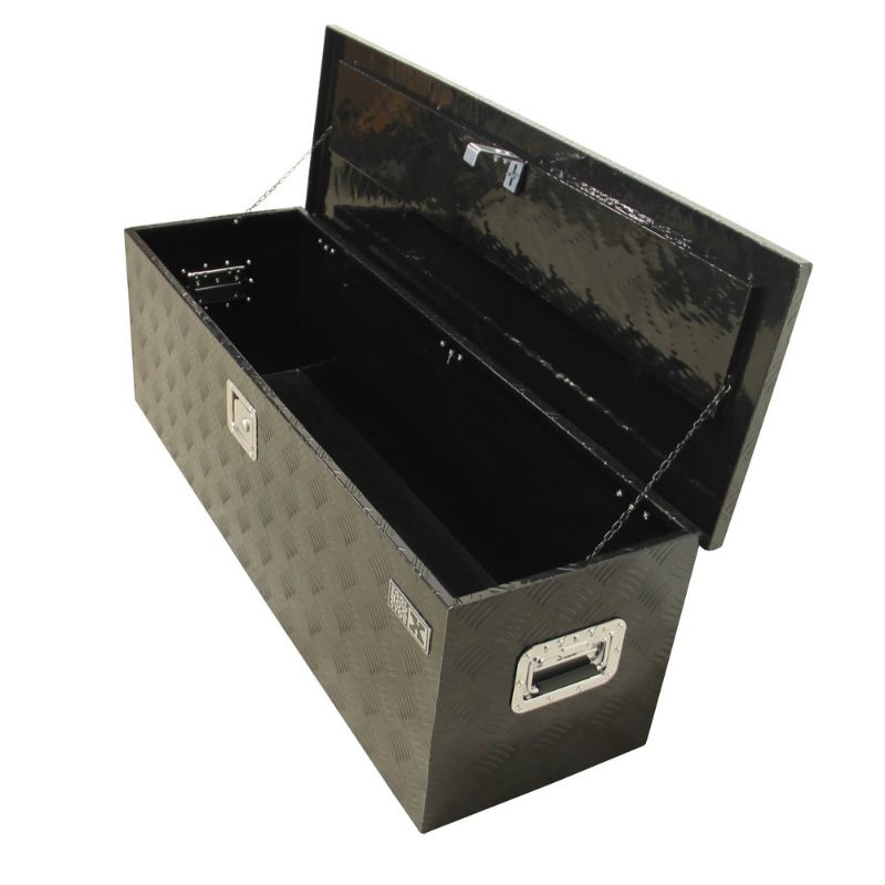 Кутия за съхранение на инструменти от алуминий, голяма черна