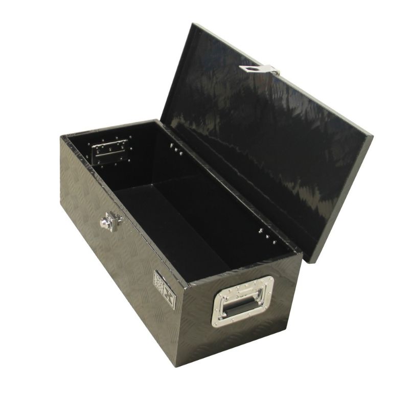 Кутия за съхранение на инструменти от алуминий, средна черна