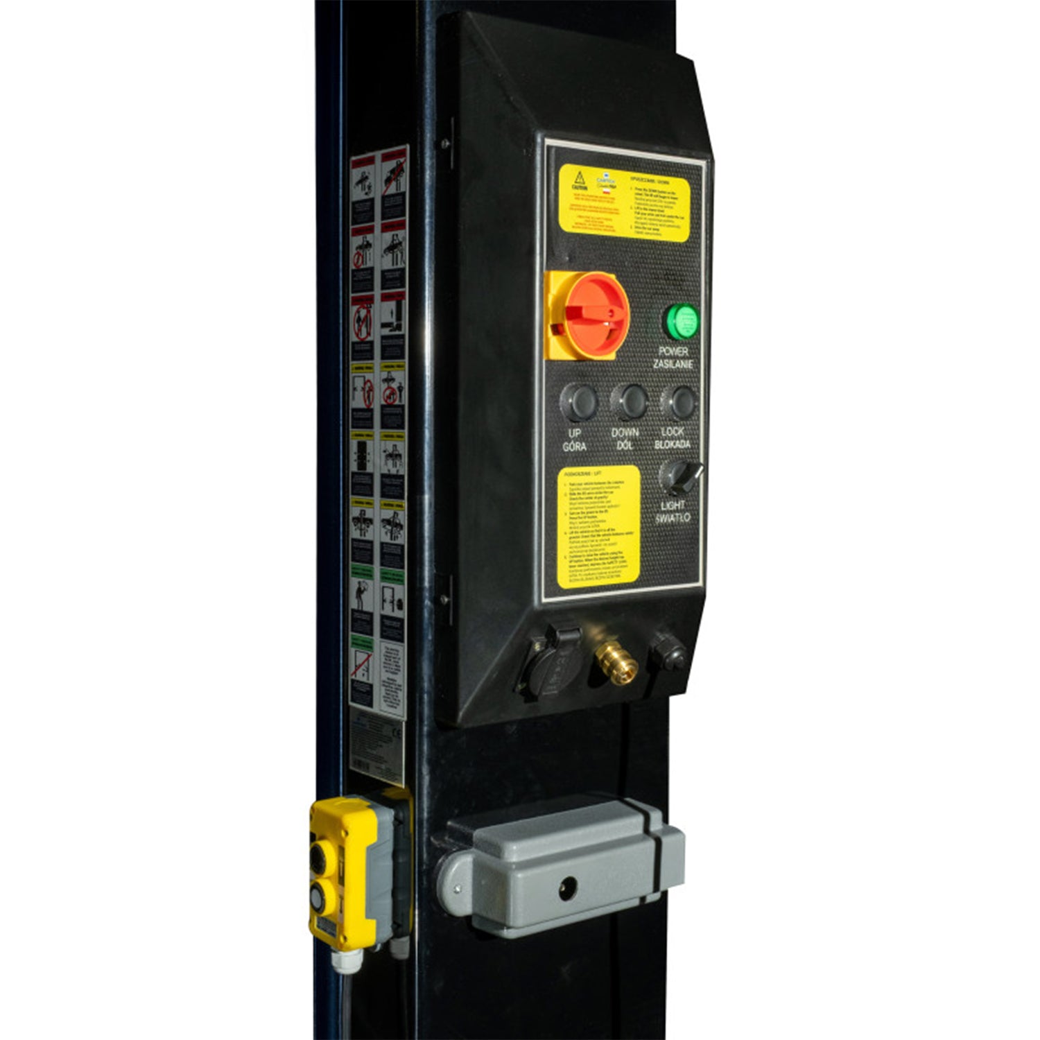 Двуколонен подемник 4.5 т с LED осветление, с автоматично електрохидравлично отключване 230 V Castex + безплатно масло