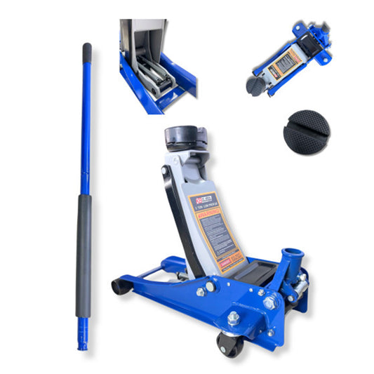 Хидравличен крик тип крокодил, нисък, с двоен цилиндър, 3 т - KB GLOBAL