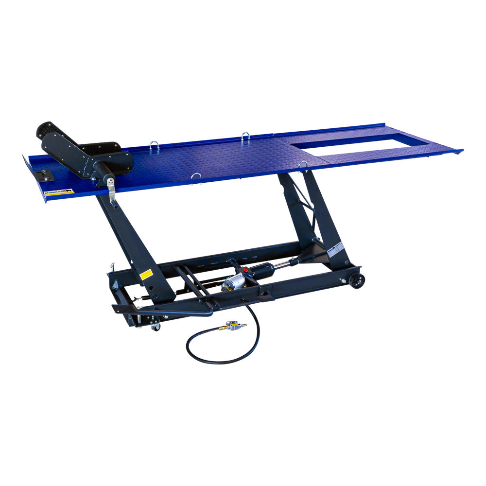 Хидро-пневматичен подемник за мотоциклети 450 кг с колесна скоба