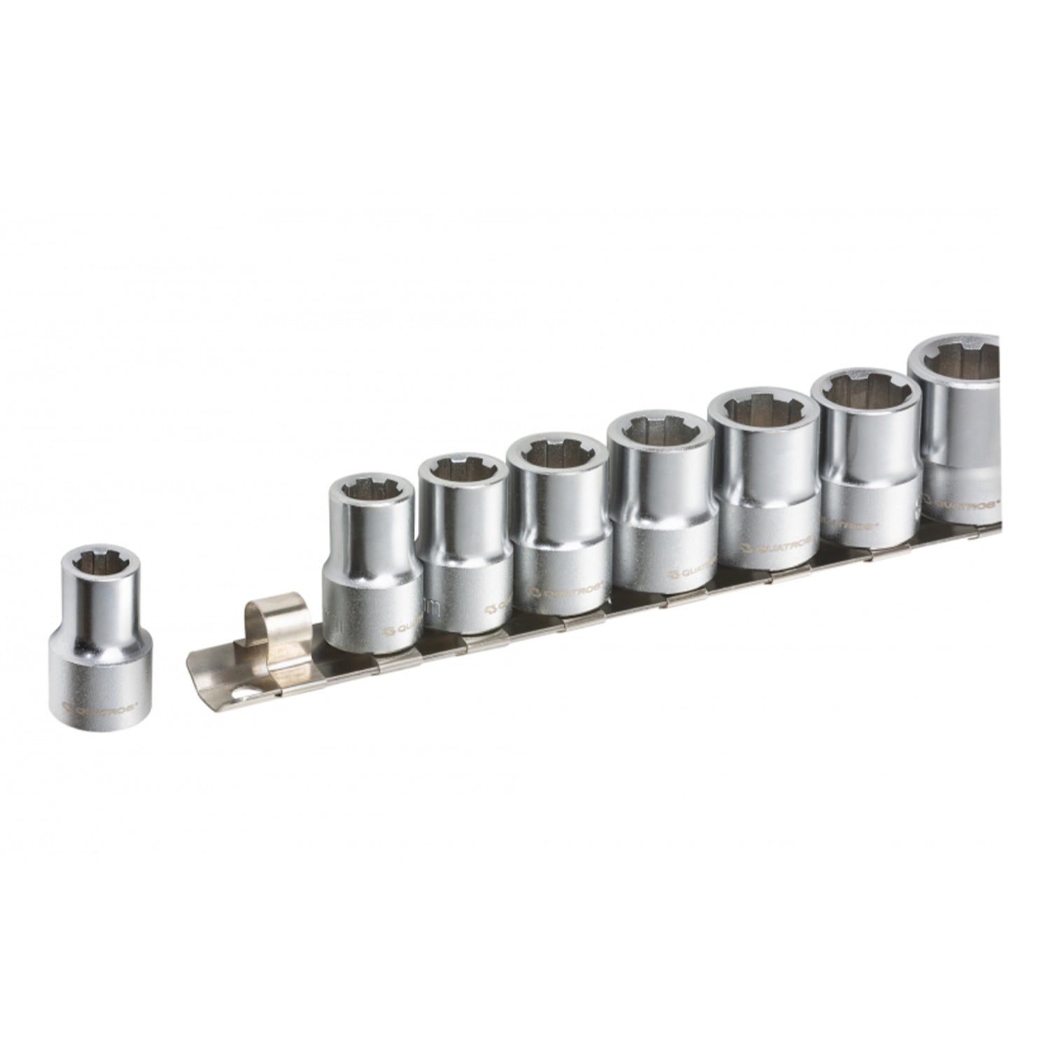 Комплект вложки Cr-V за повредени винтове 3/8'' 8–19 мм QUATROS