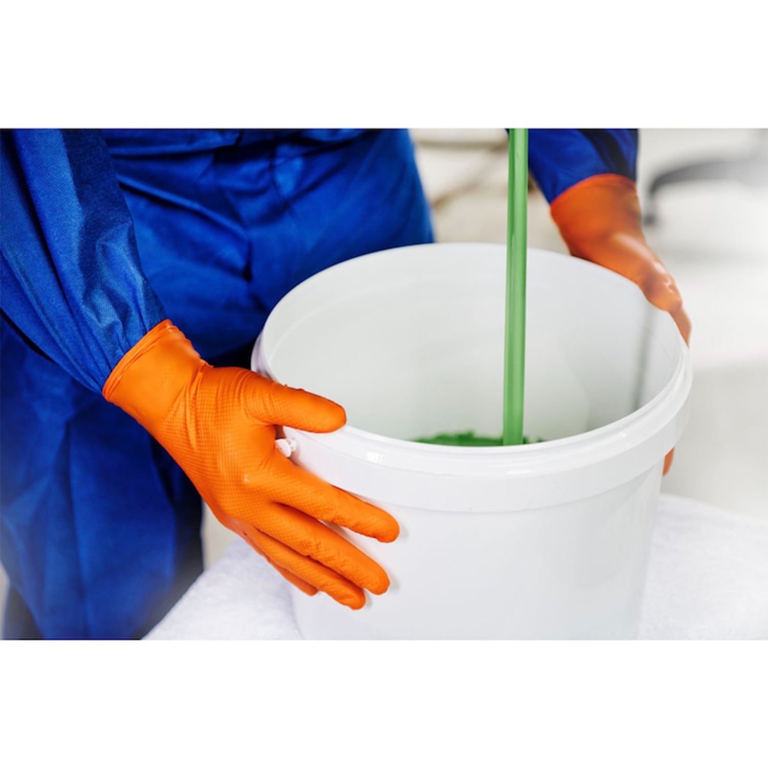 Премиум нитрилни ръкавици MERCATOR GOGRIP ONE BY ONE оранжеви, размер М, комплект 100 бр.