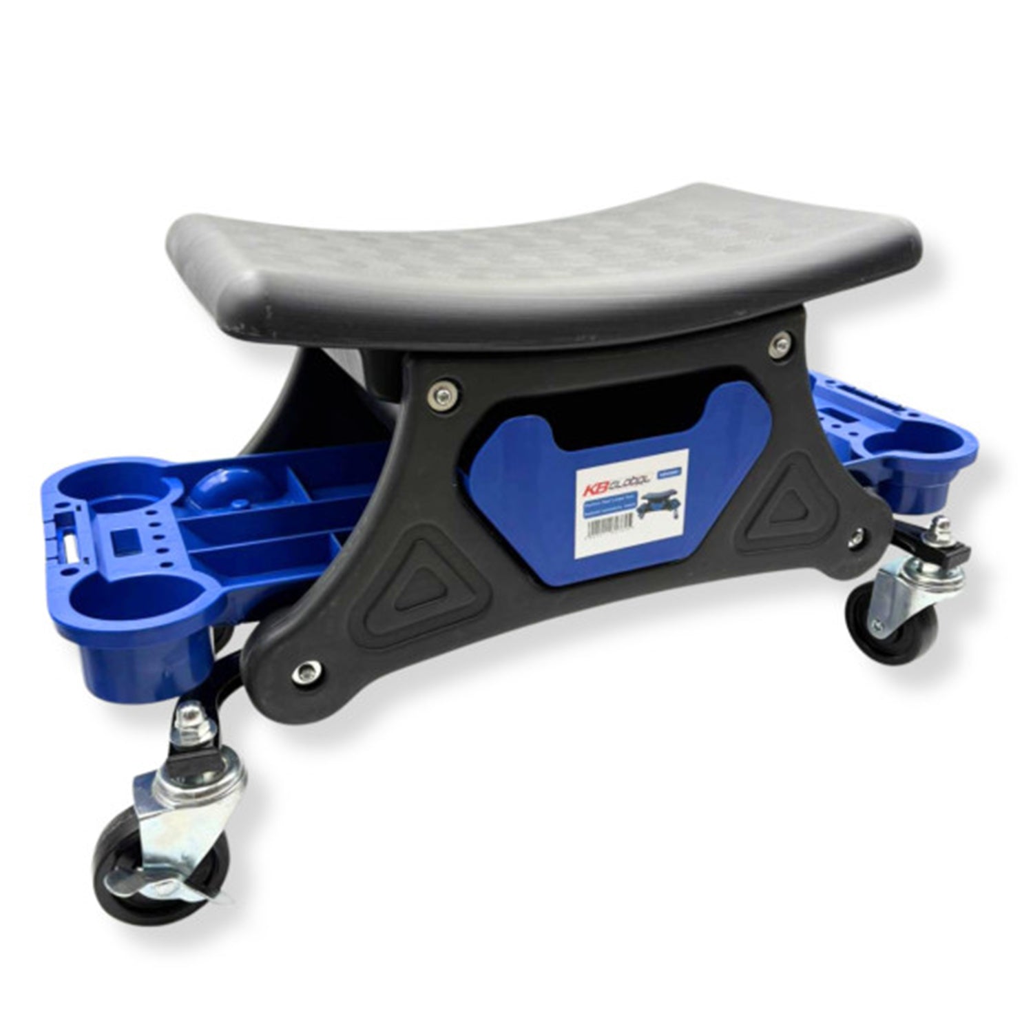 Мобилен стол за сервиз, механик, с поставка за инструменти