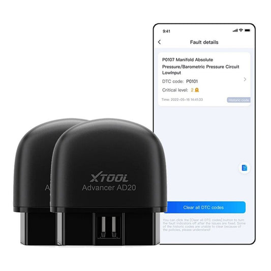 Автомобилен тестер XTOOL ADVANCER AD20 PRO BLUETOOTH OBD2 съвместим с ANDROID и IOS