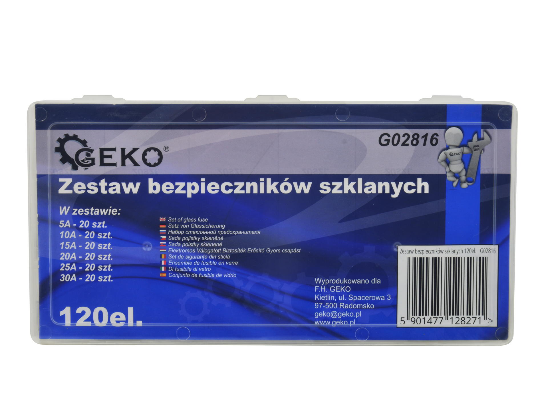 Комплект предпазители от стъкло 5A-30A 120 бр.